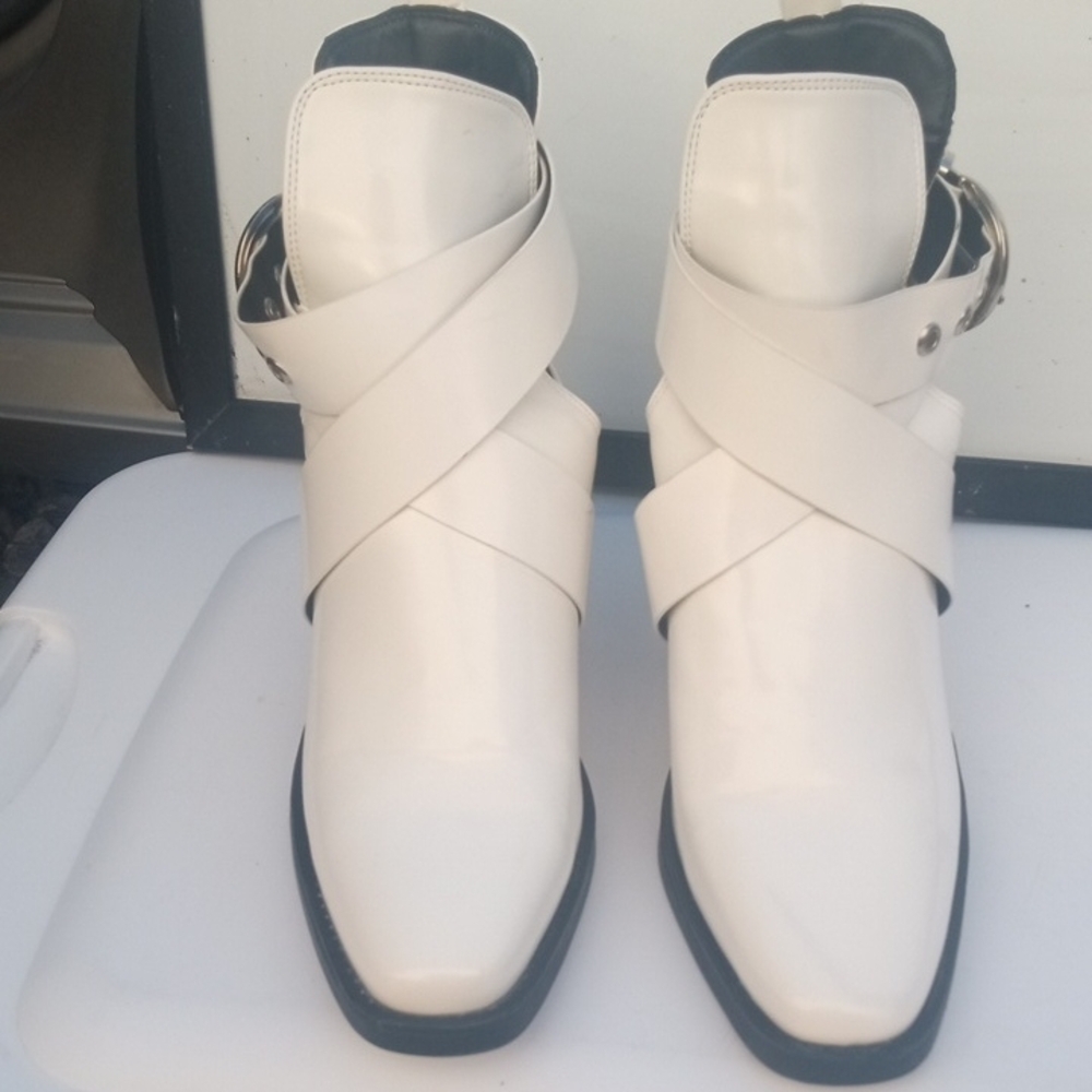 Truffle Women's White Ankle Boots Booties, Size 8 (US) - Picture 2 of 12